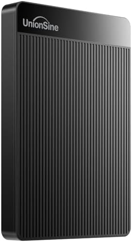 （07:00時点） UnionSine 1TB 外付けハードディスク超薄型外付けHDDポータブルハードディスク 2.5インチ USB3.0に対応 PC/Mac/PS4/XBox/テレビ録画(黒)HD2510