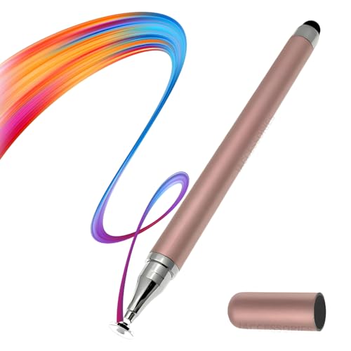Image of 2-Way Dual-Sided Stylus Pen Compatible with All Touch Screens Devices Mobile Phones Android Tablet iOS Windows Smartphones - Rose Gold