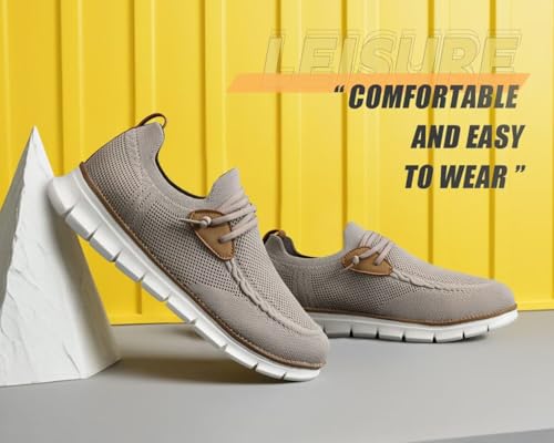 Image of Men's Walking Boat Shoes Slip On Casual Loafers Non Slip Comfortable Lightweight Work Driving Shoes