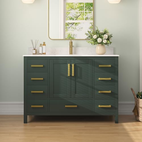 Image of DeerValley 48 inch Bathroom Vanity Set with Ceramic Top Sink