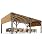 KYBOLT 12 X 20 Ft Wood Pergola with Retractable Sunshade Canopy, Solid Structure, Outdoor Pergola for Backyard, Deck, Garden (Reddish-Brown)