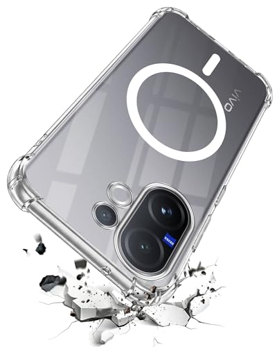 Image of Jkobi Shockproof Crystal-Clear Back Cover for Vivo V60 | Vivo T4 Pro (Magsafe Wireless Support | Drop & Camera Protection | Hard Polycarbonate)