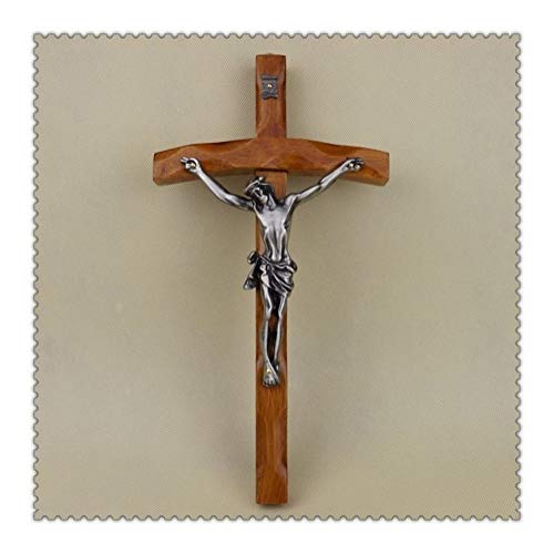 YUANYUAN520 Actividades Católica Cristianos Cruz Crucifijo 30 * 16cm Reliquias Exquisito Teca Rood Jesús Cruz Figura Jesu Cordero De Figuras Dios Joyería