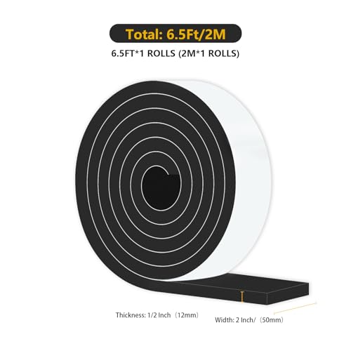 Image of Weather Stripping Door Seal,High Density CR,2 in x 1 /2 in x 6.5Ft