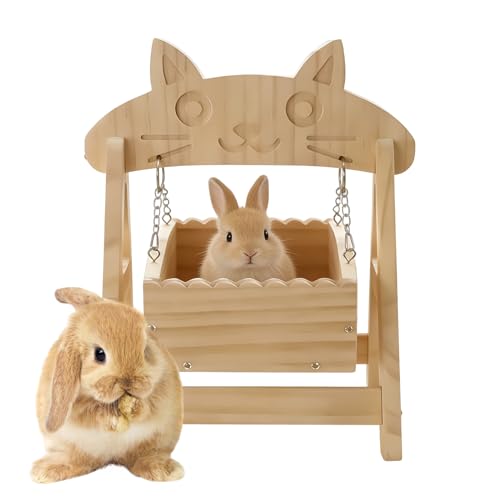 Casas Escondites Para Hámster | Accesorios De Jaula Para Animales Pequeños Con Madera Segura Para Roer | Juguete De Hamaca De Madera Para Hámster - Para Esconderse Y Dormir De Jerbos, Ratones, Hurones