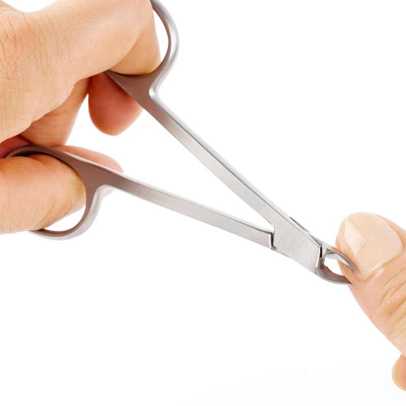 REMOS Pince à cuticules en forme de ciseaux tranchant 4 mm - acier inoxydable - 10 cm