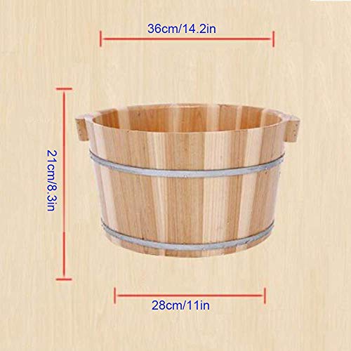 Tina de madera para baño de pies y masaje spa miniatura 7