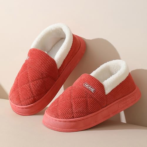 House Slippers for Women Men Fur Lined Cozy Warm Plush Fluffy Home Shoes Slip On Memory Foam Bedroom Slippers Indoor and Outdoor4