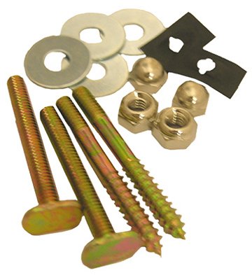 Larsen 04-3653 Toilet Closet Bolt & Screw Set, Brass-Plated - Quantity 6