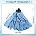 Ckhoid 5Pcs Microfiber Mop Cloth Heads Replacements, 1 Mop Handle with 4 Blue Microfiber Cloth Mop Heads, Compatible with All Standard US Threading Pole & 0.8