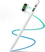 Caneta Stylus para iPad, Apple Pencil com USB-C e Display LED de Energia, Carregamento Rápido, Compatível com Geração, iPad Pro12,9/11polegadas,Air 5/4/3,Mini 6/5,iPad10/9/8/7/6