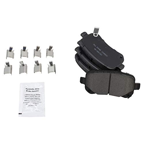 Image of TRQ Rear Brake Pad and Rotor Set Ceramic Coated Rotors Compatible with 2012 Dodge Journey