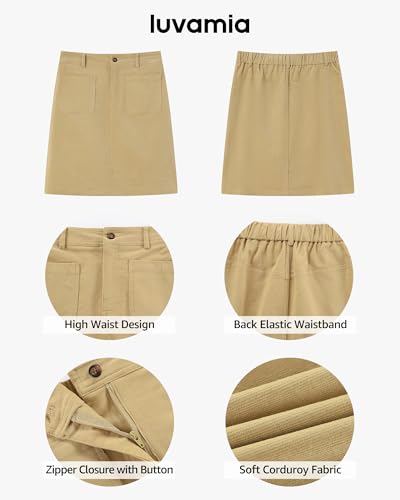 luvamia Women's High-Waisted Corduroy Skirt - 13.19- 17.99 w/ Code + 40% Off Code OP43OJIK - image 6