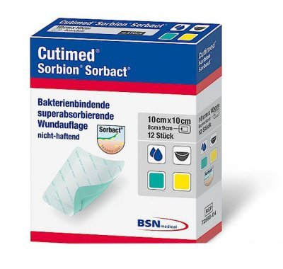 Cutimed Sorbion Sorbact - Cuscino per ferite, 20 x 30 cm