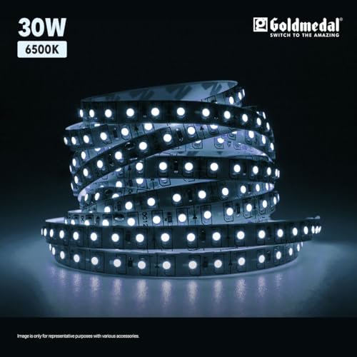 Image of Goldmedal Cripton 4040 30W IP20 5 Meter LED Strip Light for Home Decoration | False Ceiling Light | Home Decor Lights | Indoor Application | 60 LEDs Per Meter |Cool Daylight(6500K)-Pack of 2