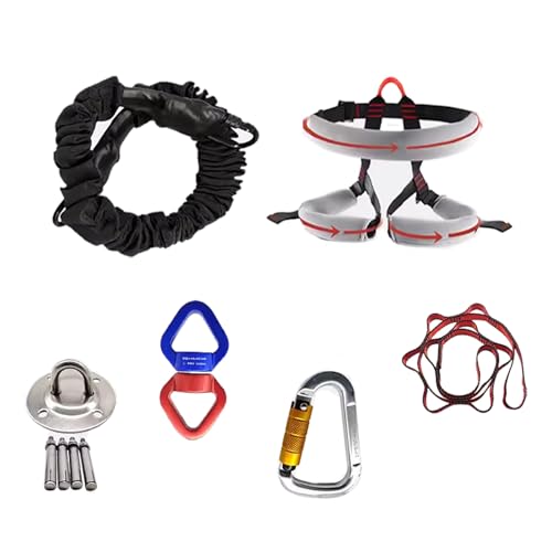 Fasce elastiche per fitness in sospensione, resistenti, per yoga in interni e allenamenti elastici, supporta fino a 100 kg senza deformazioni
