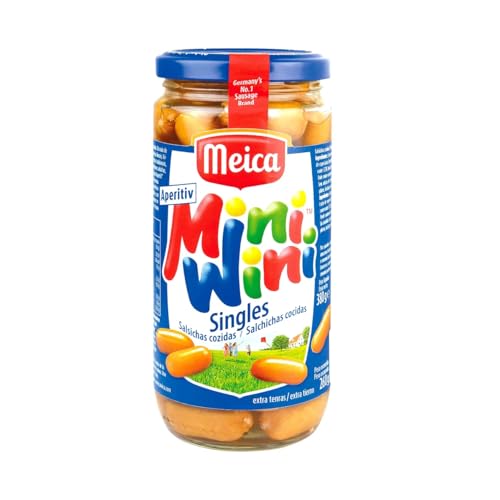 MEICA Salchichas alemanas cocidas MEICA de cristal, 260 g, paquete de 3