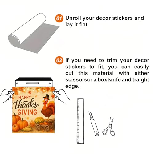 Image of HOMETITUTE Thanksgiving Turkey Dishwasher Magnet Cover 23x26 in Fall Decor Dishwasher Magnet Cover for Kitchen Appliance Decoration Front Panel Sticker Rustic Art Skin Panel Home Decor Decal