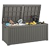 180 gallon deck boxoutdoor storage box waterproof and uv resistant lightweight storage deck box for garden tools supplies  urban country home decor