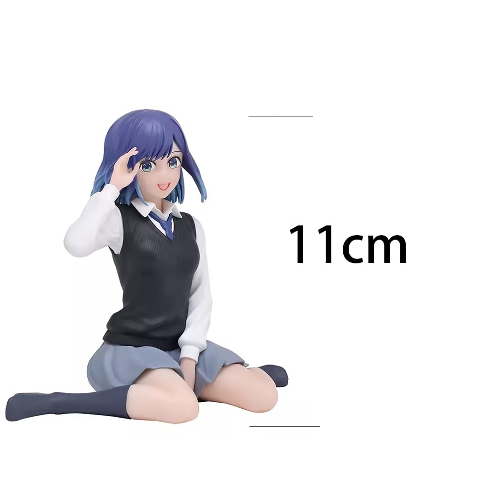 Zhongkaihua, Statua Misteriosa, Statua Misteriosa in Vestito Nero, Posizione Seduta, Ragazza Anime, Figurina Action da 10 cm, Modello in PVC, Ornamento per Casa, Auto, Scrivania, Regalo di Compleanno