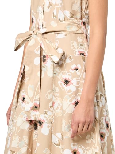 Image of Tommy Hilfiger Women's Sleeveless Collared Button Front Tie Waist Midi Shirt Dress