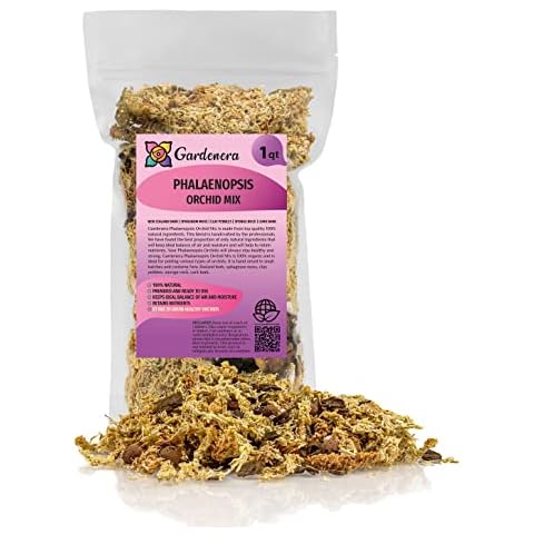 Gardenera Premium PHALAENOPSIS Imperial Orchid Potting Mix - Hand Mixed in Small Batches | Great for Phalaenopsis of All Kinds - 1 Quart Bag Cover