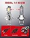 TOPIK Latest T26 H7/H7LL Light Bulb, 36,000LM Super Brighter Real 1:1 Halogen Size 6500K, 50000Hrs Lifespan, 6500K White Illumination H7LL LED for Automotive Fog Lights, 2PCS