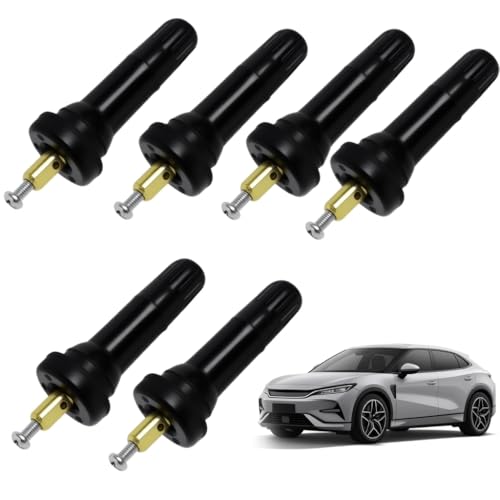 Funworth 6 Stück Rdks Reifen Sensoren, Universal Gummiventil Ersatz Schrader 5033, Reifendrucksensor Ventilstämme Reifendruckkontrollsystem TPMS/RDKS Ventilschaft Ventileinsätze für Auto