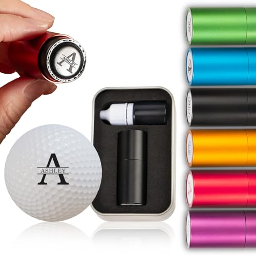 Deironply Custom Golf Ball Stamp - Personalized Golf Ball Stamp Marker for Monogram with self-Inking,Durable Waterproof Golf Ball Stamps