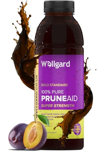 Wellgard Prune Juice PruneAid 100% Fresh Prune Juice 500ml Made in UK