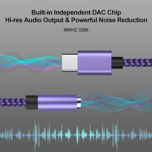 Android Usb C To 3.5Mm Jack Audio Adapter Type C To Aux Female Headphone Adapter Cable Cord 2 Pack For Samsung Galaxy A54 A34 S23 Ultra A53 S22 S21 Fe S20 S10,Note 20 Google Pixel 7A 7 7 Pro 6A 6 5 Xl #TOP5