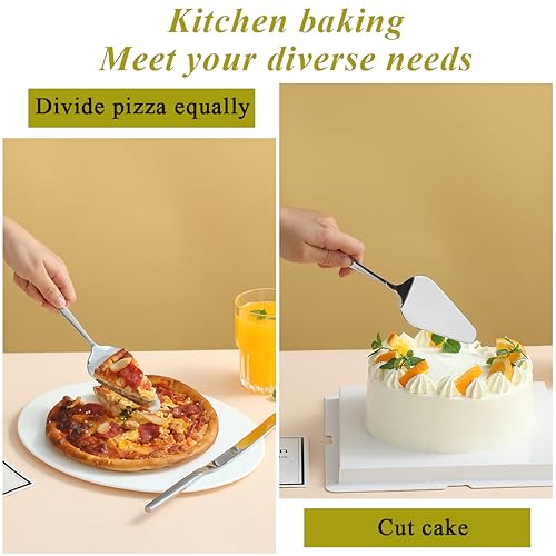 Evanda Wedding Cake Knife and Server Set, Cake Cutte Pie Server for Everyday, Wedding and Birthdays, Dishwasher Safe