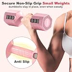 Adjustable Dumbbell Set,5/10 LB Pair Weights Dumbbells for Women at Home - Image 3