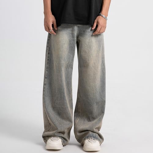 Men's Baggy Vintage Casual Jeans Hip Hop Oversized Denim Pants Classic Comfort Dance Jean4