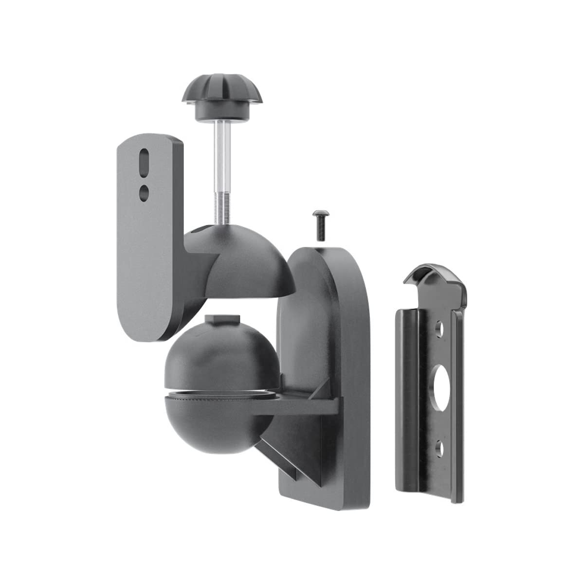 goobay 49393 - Supporto da parete per casse fino a 3.5 kg, colore: Nero