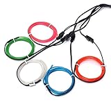 ☎Eigenschaften: Neon Elektrolumineszenz (EL) Draht, flexibel und wasserdicht, Angetrieben durch 2x AA-Batterien (Batterie nicht enthalten), Lebensdauer der EL-Drahtlampe 12.000 Stunden, Arbeitstemperatur zwischen -40 °C und 80 °C und es wird ein wenig Lärm bei der Verwendung des Produkts sein