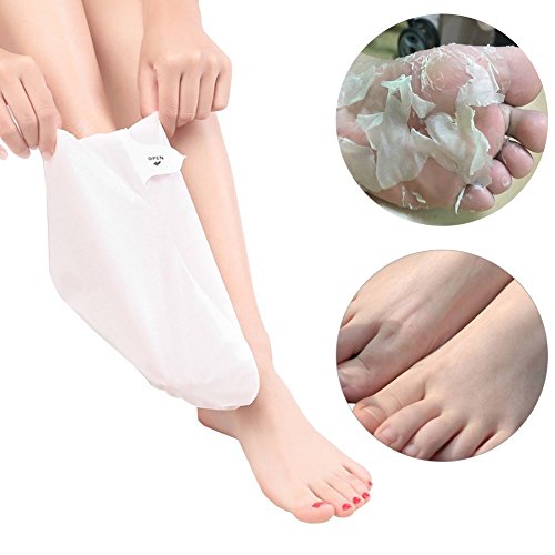 2 pares de calcetines exfoliante MojiDecor para la máscara de pies, sin ácido salicílico