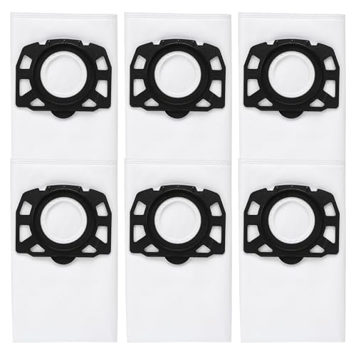 Vacuum Cleaner Bags, 6 Pack, Compatible with Karcher WD2 Plus, WD3, WD3P, MV3, WD 3 Battery, KWD 1, KWD 2, KWD 3, MV 3, WD 3.200 to WD 3.800 M, SE 4001, SE 4002 Wet Vacuum Cleaner Bags, 6 Pack, Compatible with Karcher WD2 Plus, WD3, WD3P, MV3, WD 3 Battery, KWD 1, KWD 2, KWD 3, MV 3, WD 3.200 to WD 3.800 M, SE 4001, SE 4002 Wet