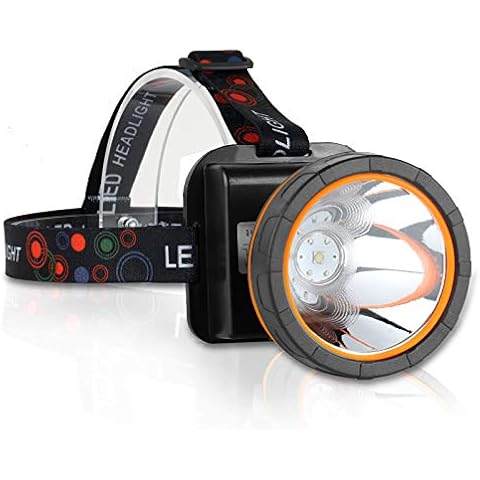 Yongkist Rechargeable LED Headlamp,Superbright Headlight Waterproof Head Torch High Lumens Headlight for Hunting Fishing Hiking (White Light) Cover