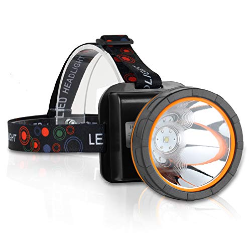 Coon Hunting Light Super Bright LED Headlamp with 2 Light Modes Waterproof & Rechargeable Hard Hat Headlight Adjustable Gold Miner Torch for Hunting Fishing Hiking Camping Outdoor Adventure