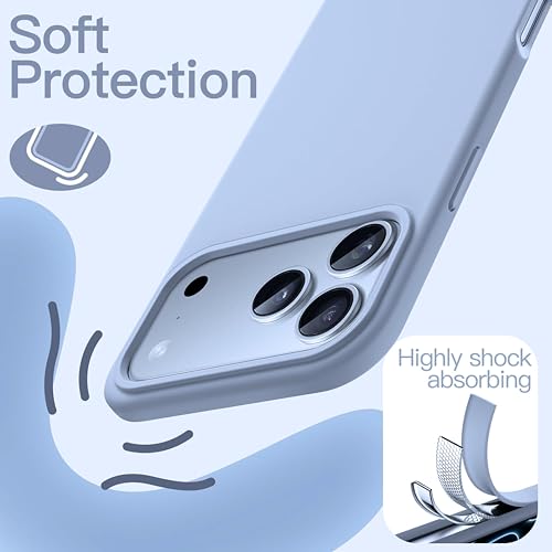 Image of Silicone Case for iPhone 17 Pro Max 6.9-Inch, Silky-Soft Touch Full-Body Protective Phone Case, Shockproof Back Cover for iPhone 17 Pro Max (Sky Blue)