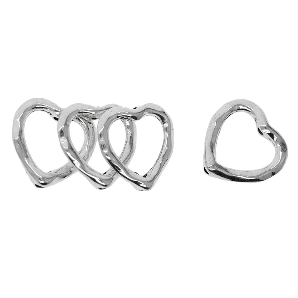 VISTORA Wholesale 100 Pieces Hollow Heart Beads Charms Pendants DIY for Jewelry Making and Crafting-image-40