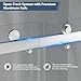 EASYWORC Frameless Double Sliding Shower Doors, 55-60