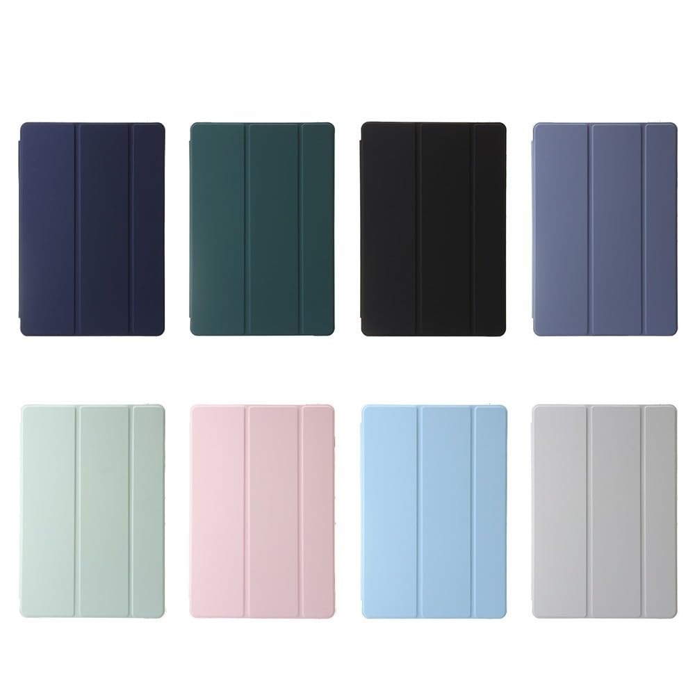Generic etui kompatybilne z Samsung Tab A9 8,7 SM-X110 (kolor: lawendowy szary) skórzany przezroczysty silikonowy twardy pokrowiec z klapką