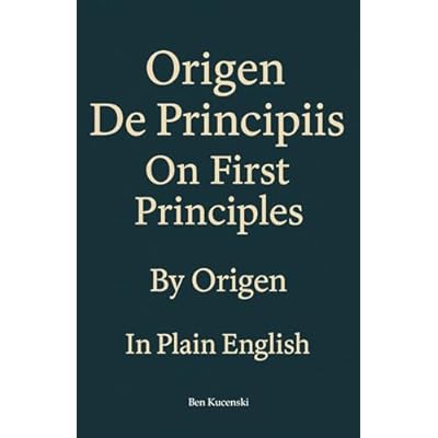 Origen De Principiis On First Principles By Origen In Plain English