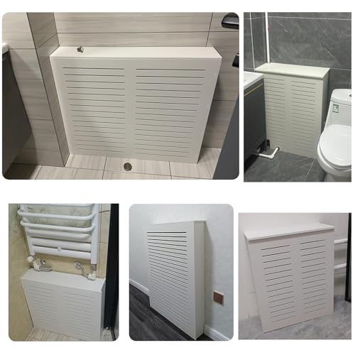 Cubierta de radiador moderna y estante protector de madera para calor eficiente 4