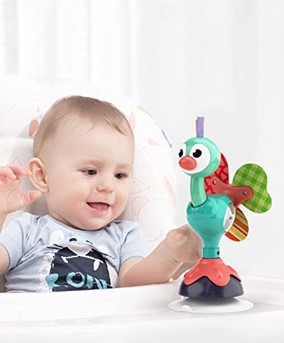 Image of Baby Developmental High Chair Toys Highchair Tray Rattle Toy with Suction Cup for 6-12 Months Old Infant & Toddler