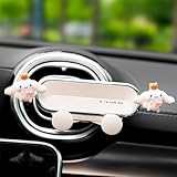 Adoztz Kawaii Car Phone Holder,Girly Car Decor Accessories Air Vent Clip Car Mount,Cute Car Decor Stand Fit for All Cell Phones, white