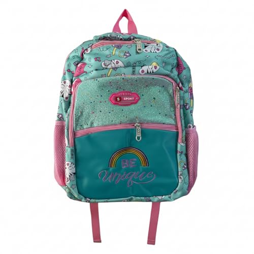 Mochila Infantil Menina Reforçada Impermeável, Bolsa Feminina, Multi Compartimentos, Escolar, Passeio, Viagem