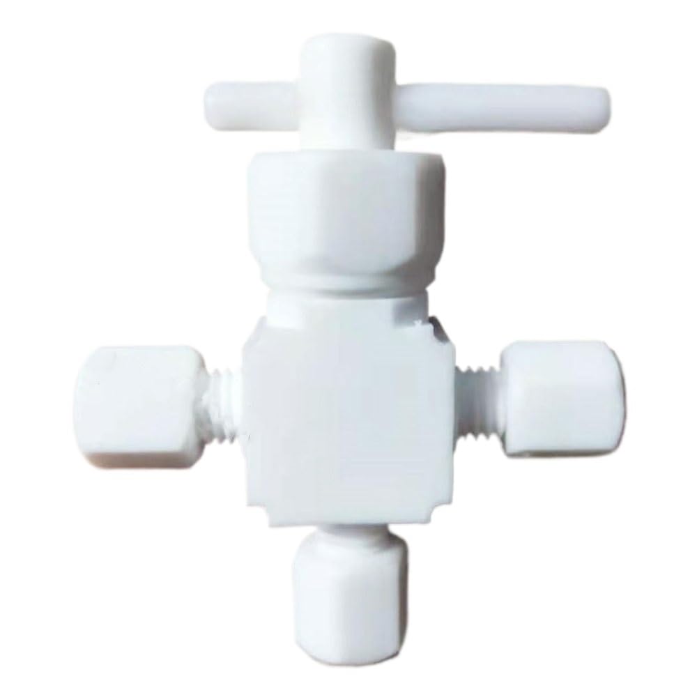 Vanne à boisseau sphérique en PTFE 20mm haute résistance pour laboratoires